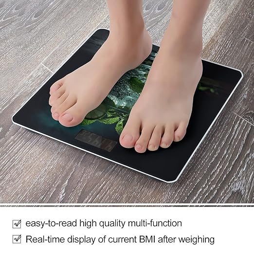 Mojito Cocktail Bathroom Scale Rounded Smart Scale for Body Weight Automatic Power On/Off Weight Scales Accurate Bathroom Digital Scales for Pet Home Bedroom Kitchen