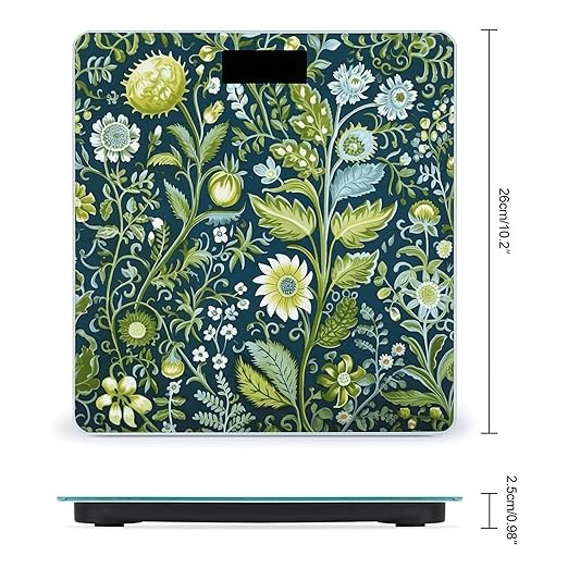 Country Style Flowers Scale for Body Weight Smart Scales Digital Bathroom Scale High Precision Weighing Scales with Large Display Weighing Machine for People