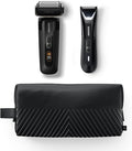 MANSCAPED® The Chairman™ PRO &amp The Lawn Mower® 5.0 Ultra - Men's Face Shaver with Two SkinSafe® Blades Four-Blade Foil &amp Stubble Trimmer &amp Dual-Head Groin &amp Body Hair Trimmer with Toi