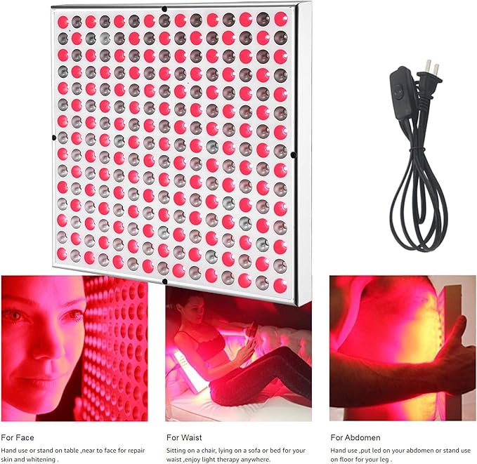 Red Light Therapy for Body Face45W LED Panel Deep 660nm and Near-Infrared 850nm Light Combo for Skin Beauty Infrared Light Therapy Panel Lamp with Stand