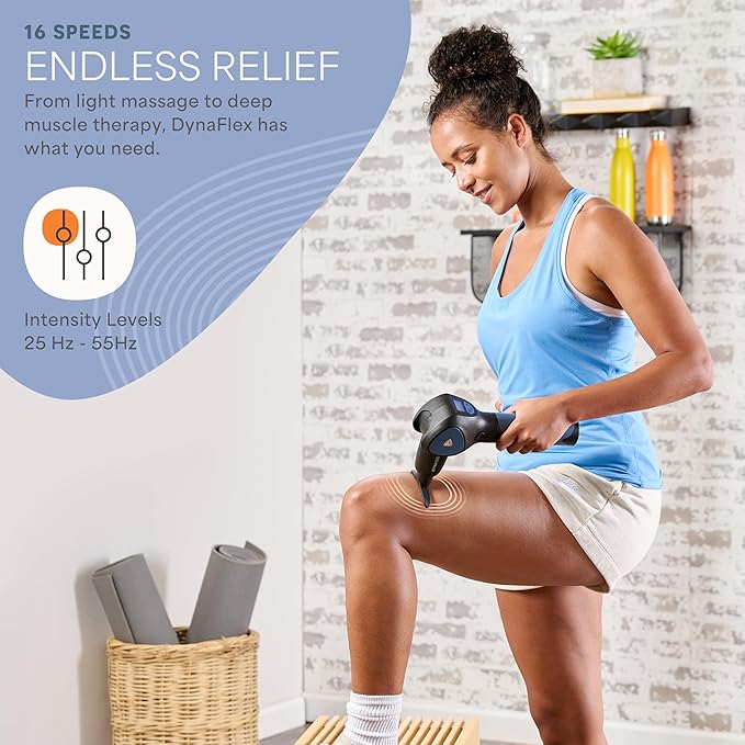 LifePro Percussion Massage Gun FSA HSA Eligible– Deep Tissue Handheld Massager for Athletes – Muscle Recovery Tool for Men &amp Women – Quiet Portable with Attachment Heads &amp Travel Case