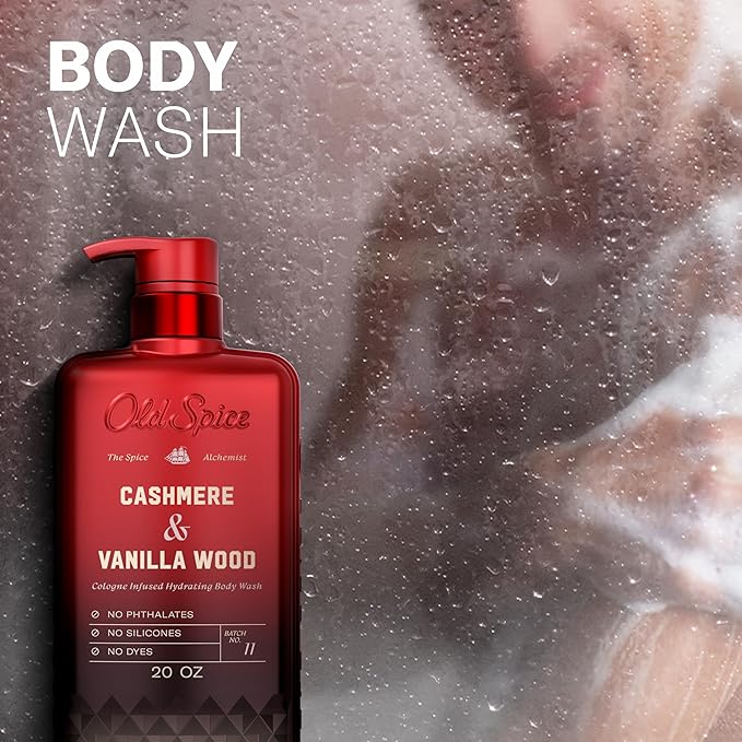 Old Spice Alchemist Collection Body Wash + Aluminum Free Deodorant Bundle for Men Cashmere + Vanilla Wood Scent 24/7 Cologne Infused Scent No Trade Off Formula 20 oz &amp 3 oz (Pack of 2)
