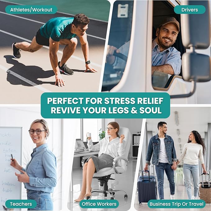 Nekteck Leg Massager for Circulation and Pain Relief Air Compression Boots Helpful for Leg Swelling Edema RLS with 6 Modes &amp 6 Intensities Relaxation Gifts for Mom Men Women Dad Birthday