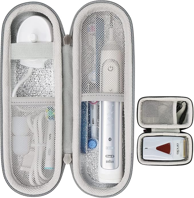 Khanka Hard Case Replacement for Electric Toothbrush + Andis 17150/17200 Profoil Lithium Shaver Case Only