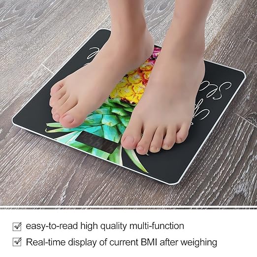 Colorful Fruit Pineapple Bathroom ScaleHighly Accurate Digital Weighing Machine for People Bright LED Display Weight Scale for The Aldult Home Use