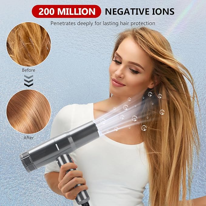 IG INGLAM Titanium Flat Iron Hair Straightener Blow Dryer with Diffuser