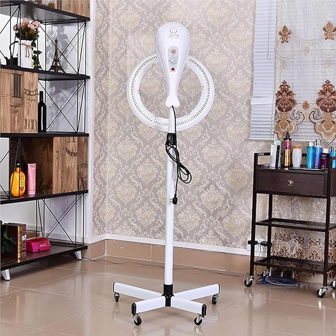 Barber Shop Cold Perm Hair Dyeing Heating Dryer Professional Hairdressing Equipment Heating Machine Vertical Styling Hood Hair Dryer with Wheels Hair Salon