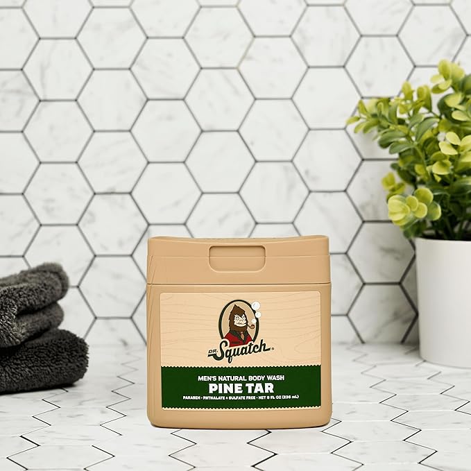 Dr. Squatch NEW Body Wash and Deodorant for Men Gift Set | No Paraben Phthalate Sulfate | Odor-Squatching Aluminum-Free | Pine Tar Body Wash (8 oz 3-Pack) &amp Deodorant (2.56 oz 2-Pack)