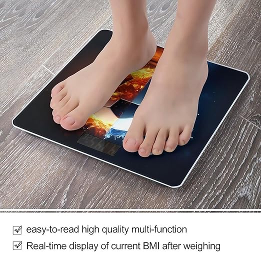 Automatic Switch Digital Bathroom Weighing Scale Smart Scale for Body Weight Water and Fire Soccer Ball