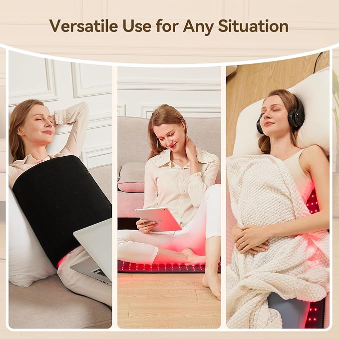 Red Light Therapy Mat 40 x 16.5 Infrared Red Light Therapy Pad for Back Shoulder Legs Knees 660nm &amp 850nm 3 in 1 420 LEDs Infrared Light Therapy for Body Pain Relief Muscle Recovery