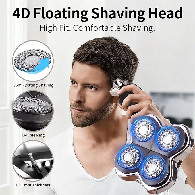 Replacement Head Compatible with Pitbulls Gold PROSilver PRO Platinum PROButterfly Kiss PRO - Hypoallergenic Stainless Steel Shaver Foil Replacement - 4D Floating Razor Blades 3 Pack