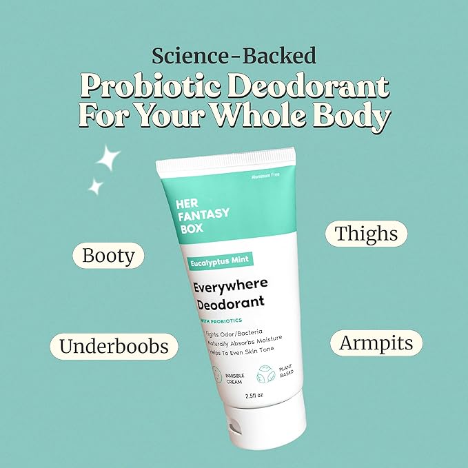 Her Fantasy Box | Everywhere Deodorant | with Probiotics (Mint)- 3 Pack