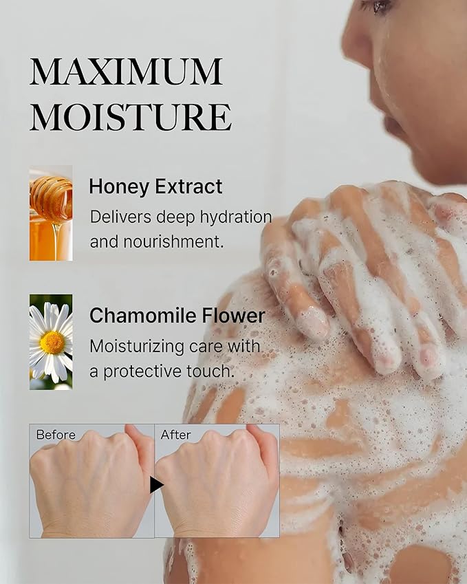 New York in Tilly Body Wash - Korean Body Care for Cleansing &amp Moisturizing - Hydrating Body Care Formula with Floral Lily Scent Honey Propolis &amp Chamomile - 10.82 fl.oz