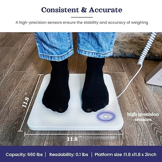 Medical Grade Scale - Scale for Body Weight with Digital Display - 660 lb Home Gym Office Professional Physician Scale High Capacity Wrestling Scale for Body Weight
