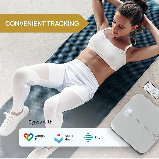 INEVIFIT Bathroom Scale Highly Accurate Digital Bathroom Body Scale Measures Weight up to 400 lbs. Includes Batteries