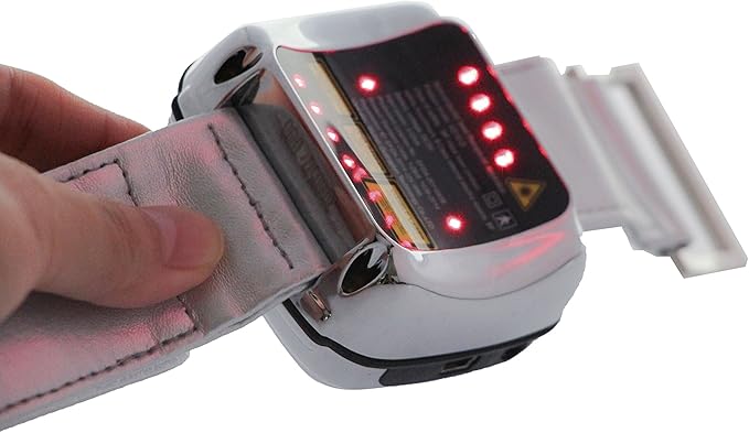 Multifunctional 650nm Red Light Therapy Watch with Nasal Probe Home Care Therapy Wrist Watch with Bright LCD Easy to Operate (10 x 650nm)