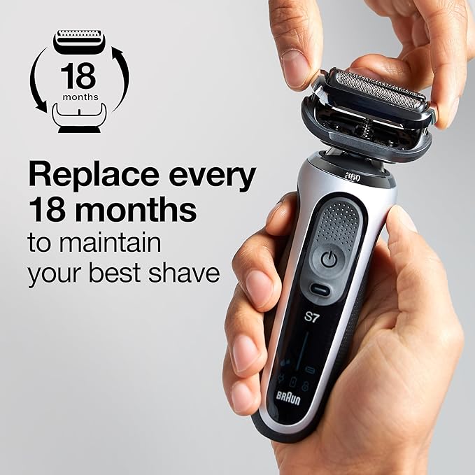 Braun Series 7 New Generation Electric Shaver 73s Replacement Head Compatible with 7020s 7025s 7085cc 7027cs 7071cc and 7075cc Shavers (Pack of 2)