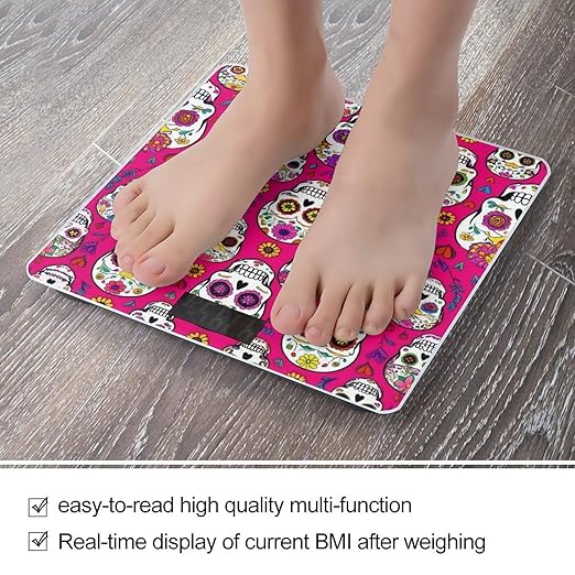 Smart Scale for Body Weight Automatic Switch Digital Bathroom Weighing Scale Day Dead Mexican Sugar Skull