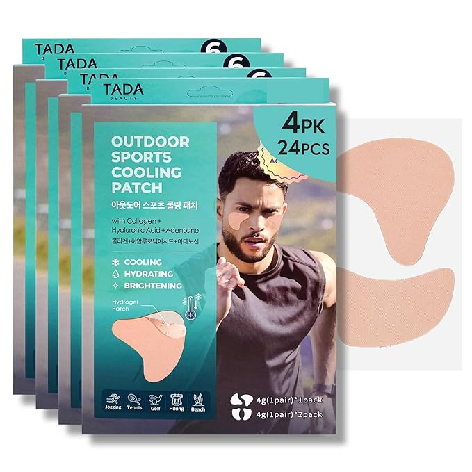 Sun Patch Under Eye UV Protection for Golf Hiking Driving Outdoor Sports | Cooling Sunblock Patches Scar &amp Sun Damage Protection (#3 24PCS (4PK))