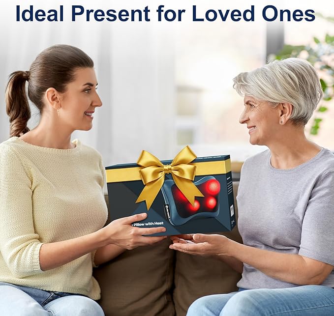 Mo Cuishle Shiatsu Back &amp Neck Massagers with Heat – Deep Tissue Relief for Pain &amp Tension – Gifts for Mother’s Day Father’s Day Birthdays &amp Christmas Gifts for Mom Dad Men Women Her