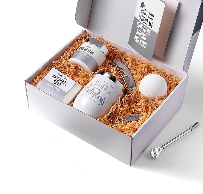 Gift for Dad Personalized Gifts for Men Birthday Funny Thank You Gifts for Him Men Husband Father Dad Boss Brother Boyfriend Uncle Unique Spa Gift Set with w/ Tumbler Self Care