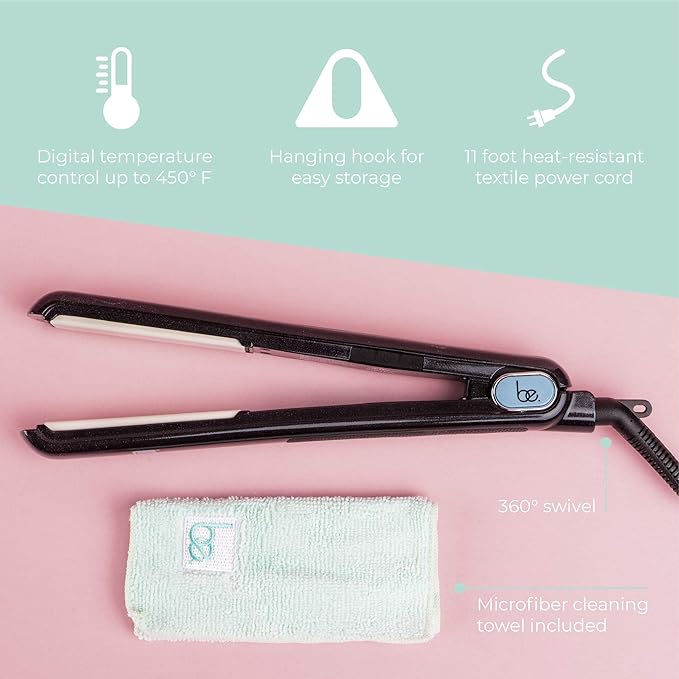 be PROFESSIONAL Digital Hair Flat Iron with Thermolon (1 inch)