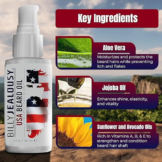 Billy Jealousy Beard Oil for Men Lightweight Low Shine and Hydrating Beard Moisturizer for Softer Hair Helps Prevent Itching and Flakes