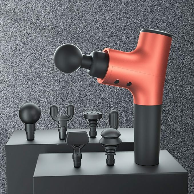 Master Massage Nova Massage Gun With 6 Head Attachment Gift Box With Red Device