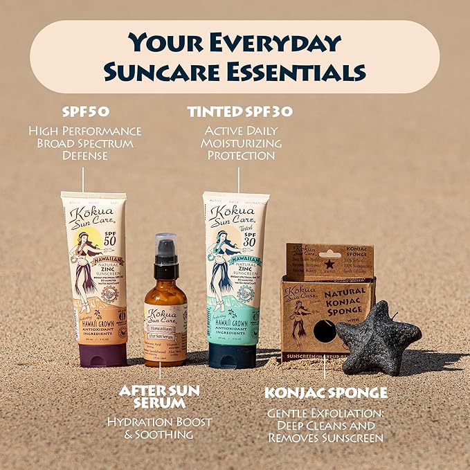 Kokua Sun Care Hawaiian Reef Safe SPF 30 | Zinc Oxide | Tinted Mineral for Face &amp Body | Sun Protection | Water Resistant | Chemical Free | Natural Ingredients