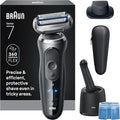 Braun Electric Shaver for Men Series 7 7171cc Wet &amp Dry Shave Turbo &amp Gentle Shaving Modes Waterproof Foil Shaver with Precision Trimmer Space Grey