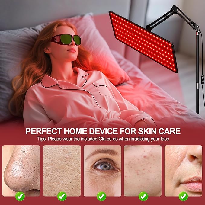 Morfone Red Light Therapy for Body with Wireless Magnetic Remote - 660nm 850nm 940nm 3 in 1 Red Infrared Light Therapy Lamp with Stand with Large Panel Therapy Device at Home Gift for Women M