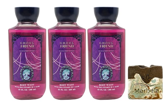 Bath &amp Body Works Ghoul Friend - 3 Body Washes - with a Cabin Spice Bar Soap