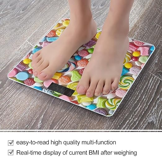 Sweet Candy Backdrop Scale for Body Weight Smart Scales Digital Bathroom Scale High Precision Weighing Scales with Large Display Weighing Machine for People