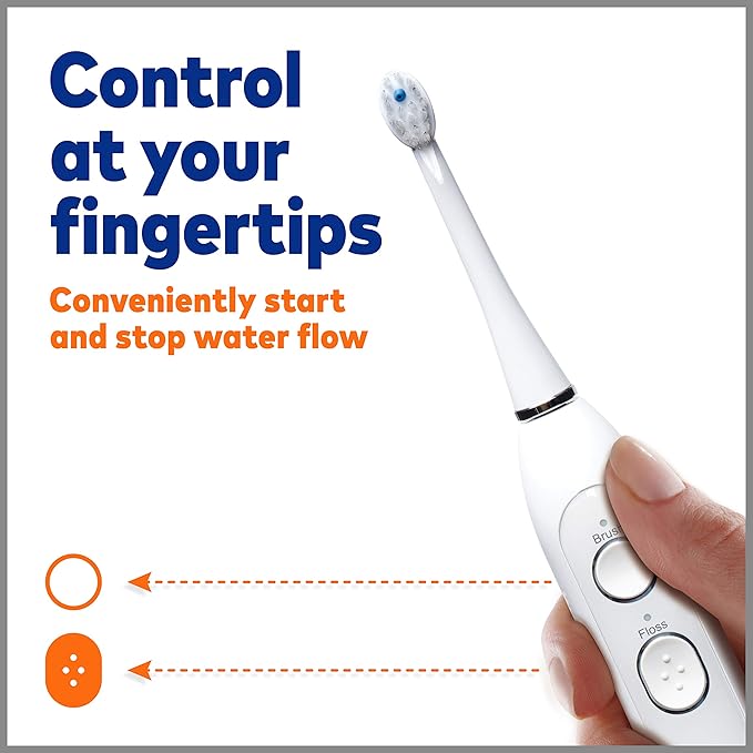 Waterpik Sonic-Fusion Professional Flossing Electric Toothbrush &amp Water Flosser Combo in One SF-02 White