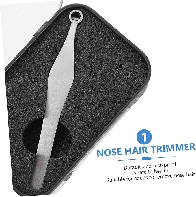 balacoo 3pcs Professional Nasal Hair Tweezer Clipper Round Head Trimmer for Home