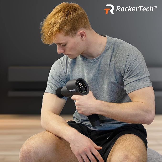Pro Massage Gun Deep-Tissue Massage Gun for Athletes Percussion Massage Device Cordless Rechargeable (Black)
