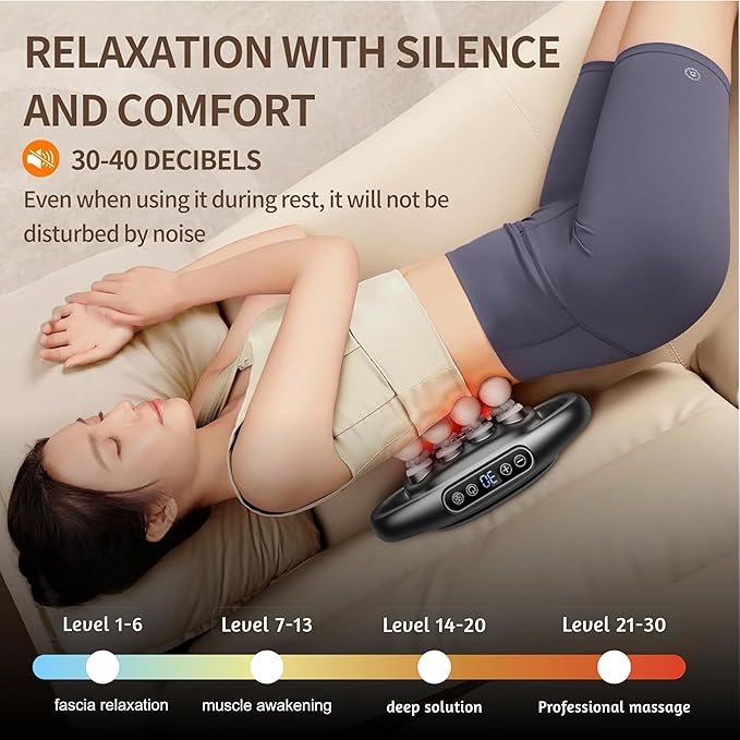 16 Head Massage Gun Deep Tissue - 2026 Upgraded 16-Drive Back Muscle Massager with 3 Modes &amp 30 Intensities Portable Muscle Massager for Buttocks Muscles Pain Relief Waist Back Neck