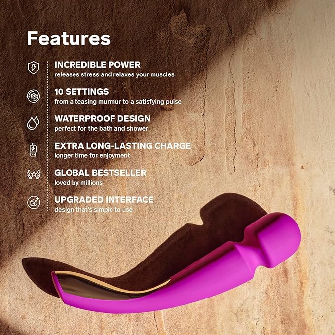 LELO Body Massager Large - Vibrating Handheld Full Body Massager for Waterproof Experience Perfect for Back and Neck (Aqua)