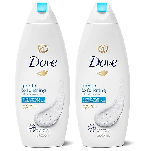 Dove Body Wash Instantly Reveals Visibly Smoother Skin Gentle Exfoliating Effectively Washes Away Bacteria While Nourishing Your Skin 22 oz 2 Count