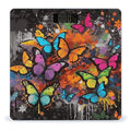 Art Graffiti Butterflies Print Bathroom Scale Automatic Power On/Off Body Scales LCD Backlight Display Square Digital Scale Rounded Corners Bathroom Scales for Home Bedrooms