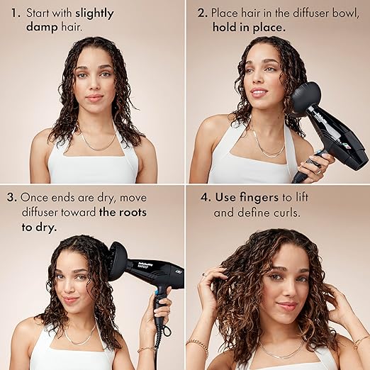 BaBylissPRO Hair Dryer Nano Titanium Rapido 2000-Watt Blow Dryer Hair Styling &amp Appliances Black BRAP1