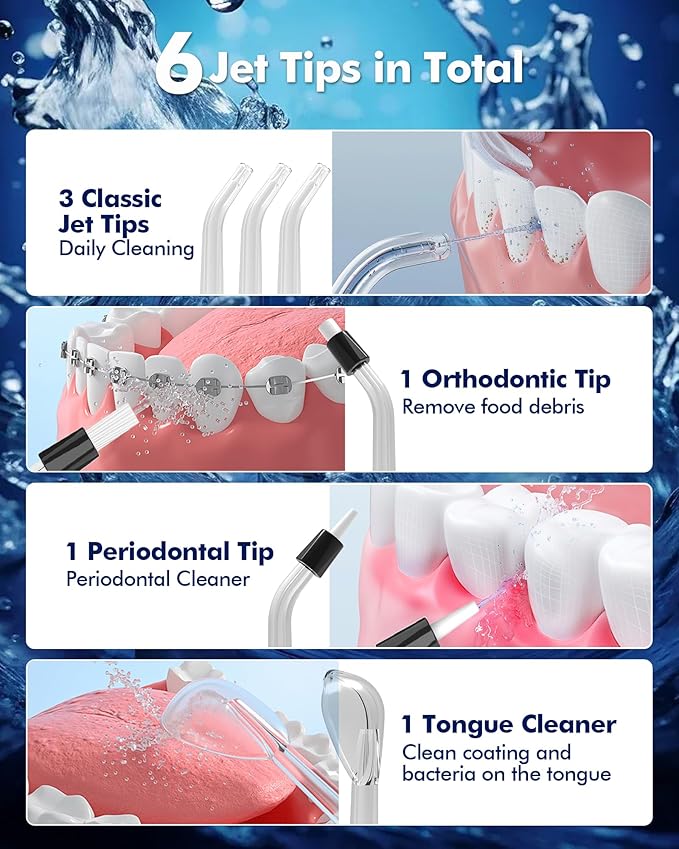 Replacement Jet Tips + Water Flosser