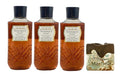 Bath &amp Body Works Men's Collection Whiskey Toast - 3 Pack of 3-In-1 Hair Face and Body Wash with a Cabin Spice Bar Soap