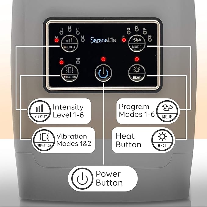 SereneLife Electric Compression Hand Massager - Electric Acupressure Palm Hand Massager w/ Air Pressure Heat Compress for Arthritis Carpal Tunnel Hand Pain Relief Finger Numbness - SLHNDMSG85
