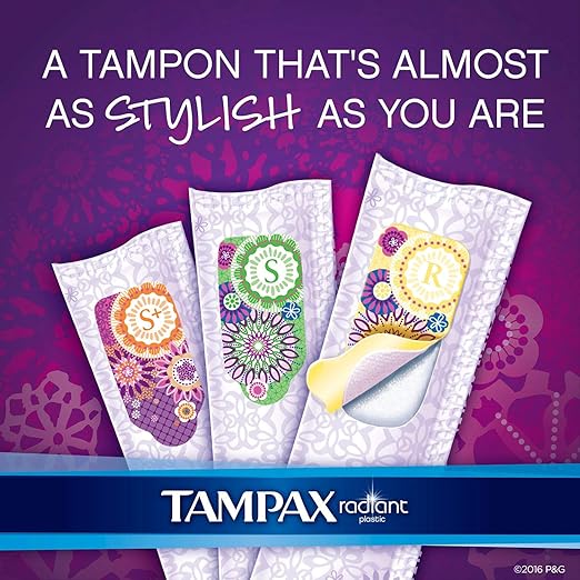 Tampax 29936 Radiant Tampons Regular Super 84 Count (Pack of 1)