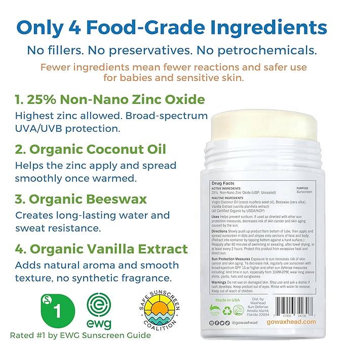 Non-Nano Zinc Oxide Sunscreen Paste + Stick Bundle