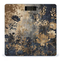 Gold and Black Flowers Scale for Body Weight Highly Accurate Digital Bathroom Body Scale Digital Body Weight Scale Tempered Glass LCD Display Batteries and Tape Measure