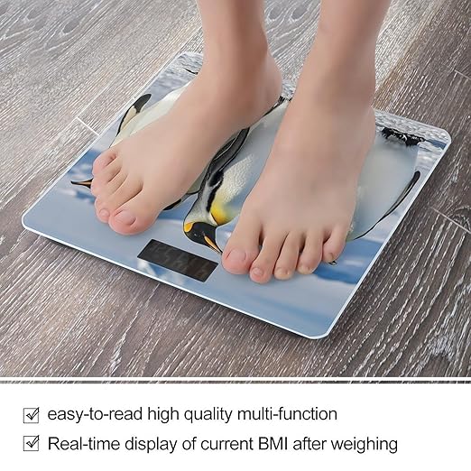 Five Penguins Bathroom Scale Digital Weight Scale Precision 400 Lbs Weighing Scales Large with LCD Backlight Display BMI Measures