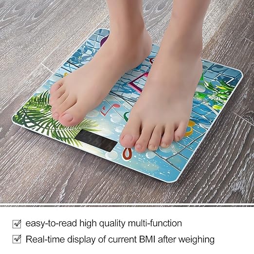 Musical Notes Scale for Body Weight Smart Scales Digital Bathroom Scale High Precision Weighing Scales with Large Display Weighing Machine for People