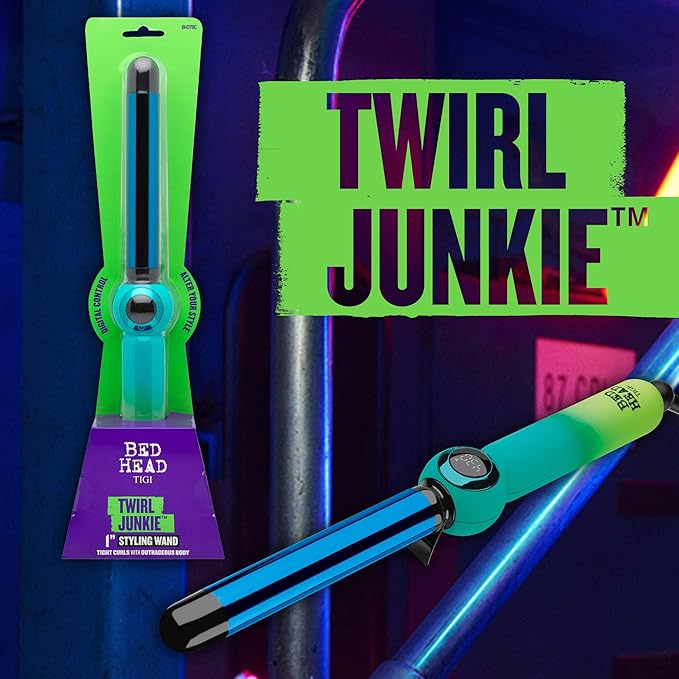 Bed Head Twirl Junkie Digital Curling Wand | Tight Curls and Waves (1 in)